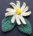 Corsage Flower And Leaves Knitting Pattern